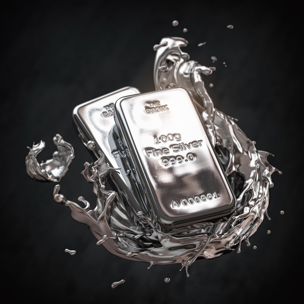 is silver in a bubble