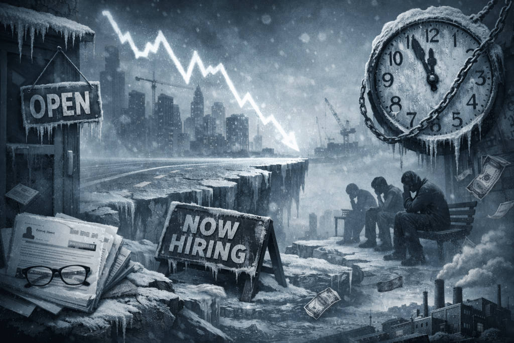 Hiring collapse signals economic stall